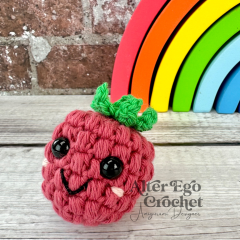 Ryan the Raspberry amigurumi pattern by Alter Ego Crochet