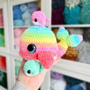 Whale Family - No Sew amigurumi pattern by All From Jade