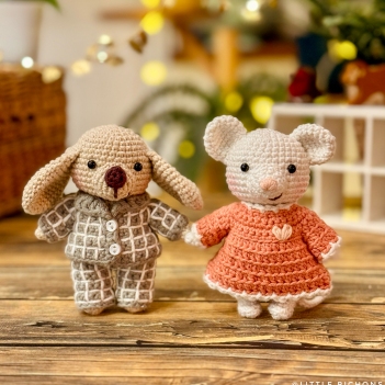 Markus Dog & Eda Mouse amigurumi pattern by Little Bichons