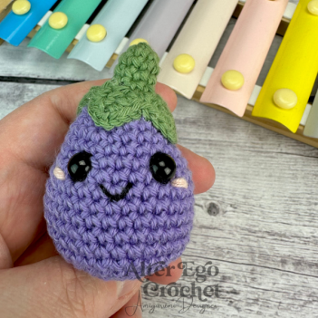 Elrond the Eggplant amigurumi pattern by Alter Ego Crochet