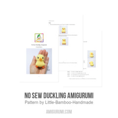 No Sew Duckling Amigurumi amigurumi pattern by Little Bamboo Handmade