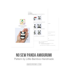 No Sew Panda Amigurumi amigurumi pattern by Little Bamboo Handmade