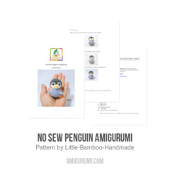 No Sew Penguin Amigurumi amigurumi pattern by Little Bamboo Handmade