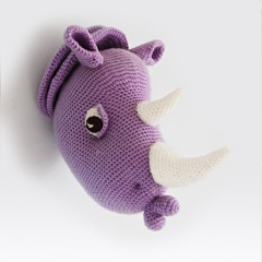 Rhino Trophy Head Wall Mount amigurumi pattern by Pepika