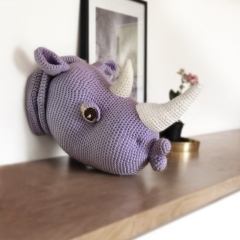 Rhino Trophy Head Wall Mount amigurumi by Pepika