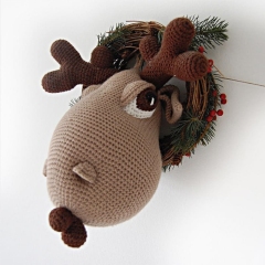 Moose Trophy Head Wall Mount amigurumi by Pepika