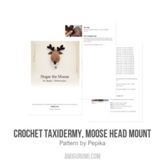 Moose Trophy Head Wall Mount amigurumi pattern by Pepika