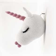 Unicorn Trophy Head Wall Mount amigurumi pattern by Pepika