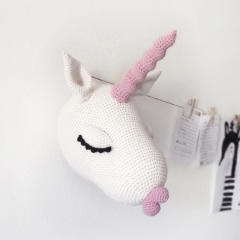 Unicorn Trophy Head Wall Mount amigurumi pattern by Pepika