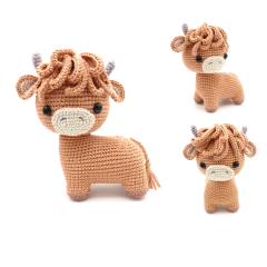 Highland Cow amigurumi pattern by RoKiKi