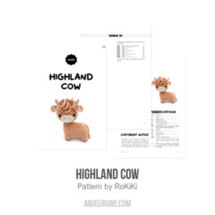 Highland Cow amigurumi pattern by RoKiKi