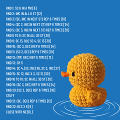 Patito kawaii - No sew! amigurumi pattern by unknown