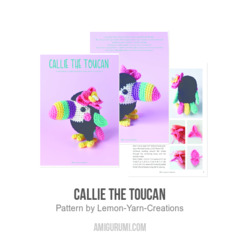 Callie the Toucan amigurumi pattern by Lemon Yarn Creations