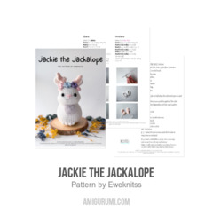 Jackie the Jackalope amigurumi pattern by Eweknitss