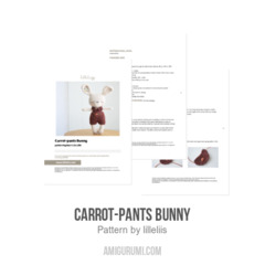 Carrot-pants Bunny amigurumi pattern by lilleliis