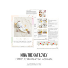 Nina the Cat Lovey amigurumi pattern by Bluesparrow Handmade