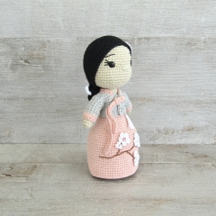 Cherry Blossom Girl amigurumi pattern by Tejidos con alma