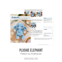 Plushie Elephant amigurumi pattern by Knit.friends