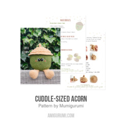 Cuddle-sized acorn amigurumi pattern by Mumigurumi