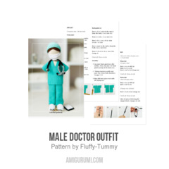 Male doctor outfit  amigurumi pattern by Fluffy Tummy