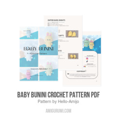 Baby BUNINI Crochet Pattern PDF amigurumi pattern by Hello Amijo