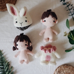 Chibi OUTFIT RABBIT amigurumi by woolly.doodly