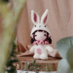 Chibi WYLO in rabbit costume amigurumi pattern by woolly.doodly