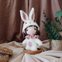 Chibi WYLO in rabbit costume amigurumi pattern by woolly.doodly