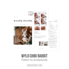 Chibi WYLO in rabbit costume amigurumi pattern by woolly.doodly