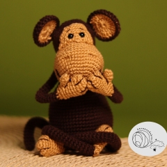 Alfred, the monkey amigurumi pattern by yarnacadabra