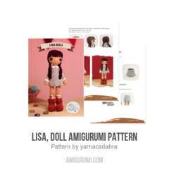 Lisa, doll amigurumi pattern amigurumi pattern by yarnacadabra