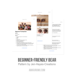 Beginner-Friendly Bear amigurumi pattern by Jen Hayes Creations