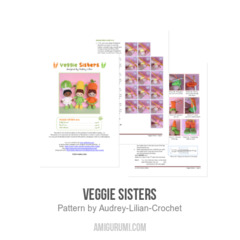 Veggie Sisters amigurumi pattern by Audrey Lilian Crochet