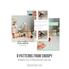 8 patterns from Snoopy amigurumi pattern by O Recuncho de Jei