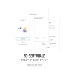 No-Sew Whale amigurumi pattern by Stitch by Fay