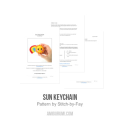 Sun Keychain amigurumi pattern by Stitch by Fay