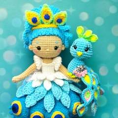 Penny the Peacock Doll amigurumi pattern by LovenikaDesign