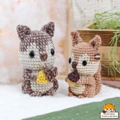 ChubBie - Chip the Squirrel  amigurumi by Noobie On The Hook