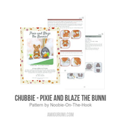 ChubBie - Pixie and Blaze the bunni amigurumi pattern by Noobie On The Hook