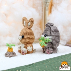 ChubBie - Pixie and Blaze the bunni amigurumi pattern by Noobie On The Hook