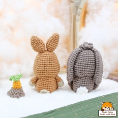 ChubBie - Pixie and Blaze the bunni amigurumi by Noobie On The Hook