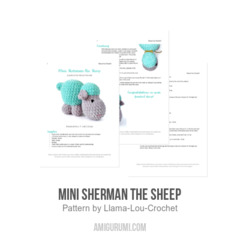 Mini Sherman the Sheep amigurumi pattern by Llama Lou Crochet