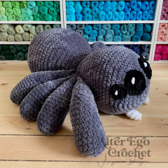 Tony the Tarantula spider amigurumi pattern by Alter Ego Crochet