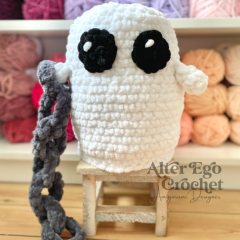 Mr. Ghost chenille amigurumi by Alter Ego Crochet