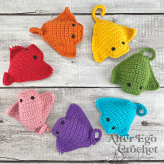 No Sew Raymond the Ray chenille amigurumi pattern by Alter Ego Crochet