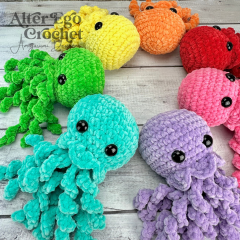 No Sew Jenny the Jellyfish chenille amigurumi by Alter Ego Crochet