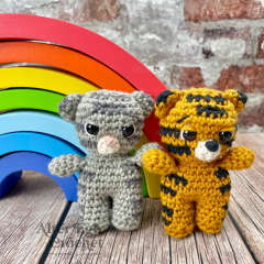 Timmy the Tiger and Cleo the Cat amigurumi pattern by Alter Ego Crochet