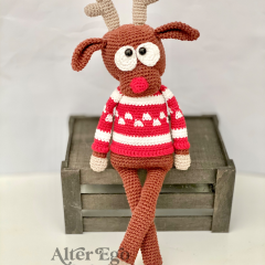 Rupert the Reindeer amigurumi by Alter Ego Crochet