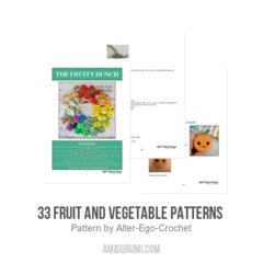 33 Fruit and Vegetable patterns  amigurumi pattern by Alter Ego Crochet