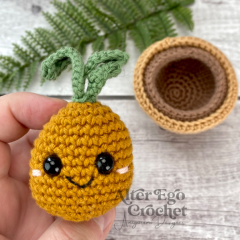 No Sew Potato in Pot amigurumi pattern by Alter Ego Crochet